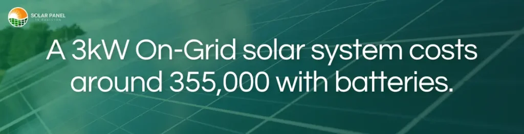 3kW On-grid Solar System without batteries Price in Pakistan